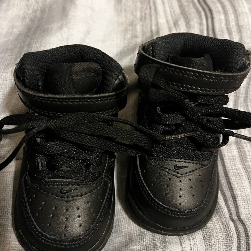 Black Air Force 1’s 3C baby shoe sneaker
